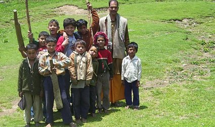 Locals from Madmaheshwar village, Madmaheshwar temple, garhwal Himalaya