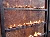 Ghee diya lamps at Sri Banke Bihari temple, Vrindavan, India