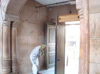 door to the temple premises of Sri Banke Bihari ji Maharaj