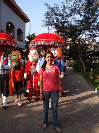 Santa's parade at Wonder la amusement park, Bangalore, India