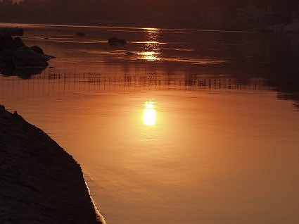 Sunset on Ganga at Rishikesh