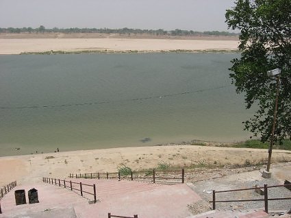 View of river Yamuna, Sri Tulsi Janma kutir temple, Rajapur, Chitrakoot