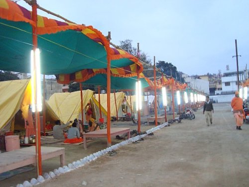 Niranjani akhara camp, Har ki Pauri, Mahakumbh mela 2010, Haridwar, India
