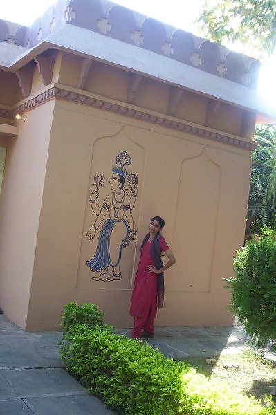 contemporary wall painting, Orchha, madhya Pradesh, India