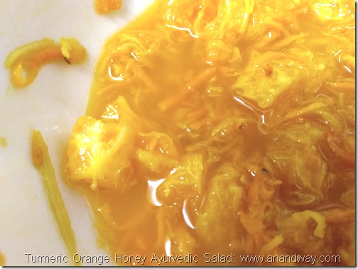 turmeric orange honey salad ayurvedic recipe