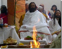 Sri Sri Ravi Shankar doing Homa