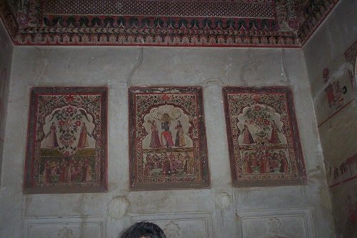 wall painting, Orchha, Madhya Pradesh tourist spot, India