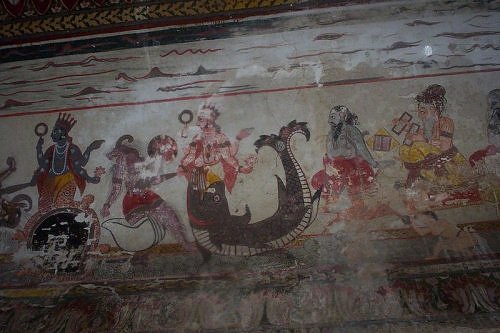 wall painting, Orchha, madhya Pradesh, India